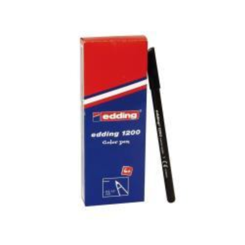 edding 1200 - Penna punta in fibra - nero - inchiostro base acqua - 0.5-1 mm